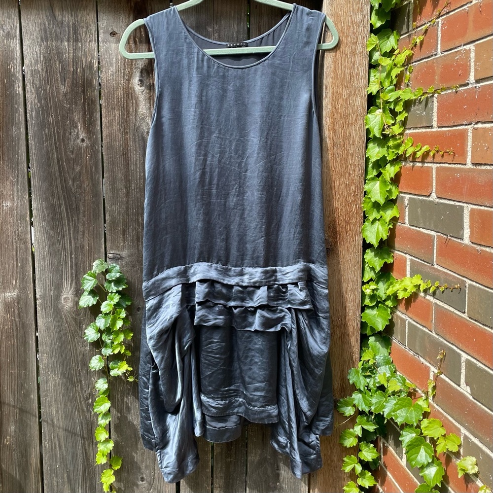 Theory Silky Sleeveless Tunic Dress